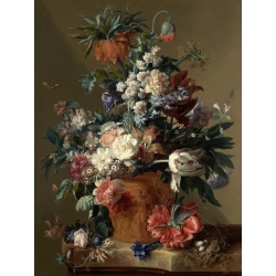 Tableau sur toile. van Huysum Jan, Vase