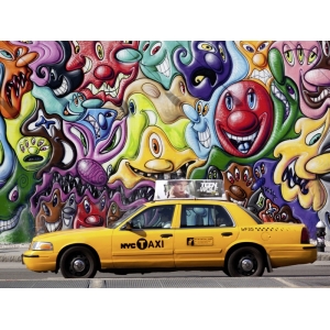 Cuadro en canvas, poster New York. Setboun, Taxi y graffiti wall en Soho