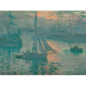 Wall art print and canvas. Claude Monet, Sunrise (Marine)