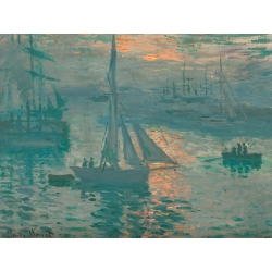 Leinwandbilder. Claude Monet, Sonnenaufgang, das meer, 1873