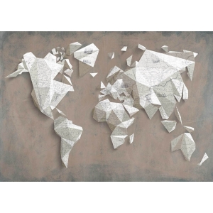 Cuadros mapamundi en canvas. Un mapa moderno del mundo