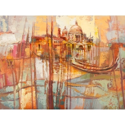 Quadro, stampa su tela. Luigi Florio, Colori di Venezia