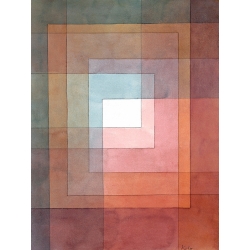 Wall art print and canvas. Paul Klee, White Framed Polyphonically