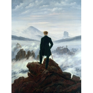 Quadro, stampa su tela. Caspar David Friedrich, Il viandante sul mare di nebbia