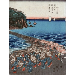 Tableau Japonais. Ando Hiroshige, La côte de Hoda