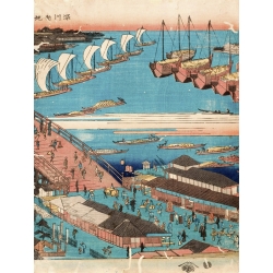 Tableau Japonais. Ando Hiroshige, La côte de Hoda