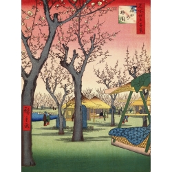 Cuadros japoneses en canvas. Hiroshige, El jardín de ciruelas, Kamata