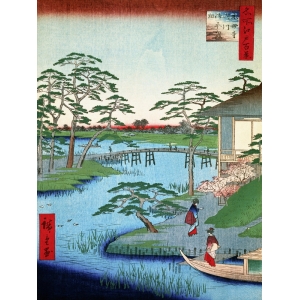 Cuadros japoneses en canvas. Hiroshige, El jardín del Señor