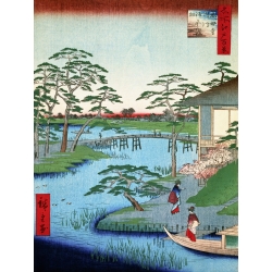 Leinwandbilder. Ando Hiroshige, Der Garten des Herrn neben