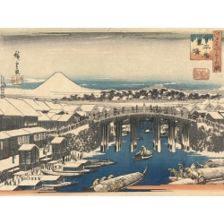 Cuadros japoneses en canvas. Hiroshige, Despues de la nieve