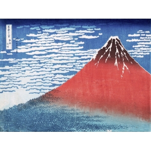 Cuadros japoneses en canvas. Hokusai, Fuji rojo