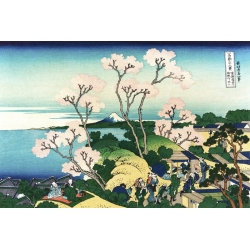 Quadro, stampa su tela. Katsushika Hokusai, La collina di Goten-yama a Shinagawa, circa 1830