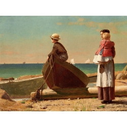 Wall art print and canvas. Winslow Homer, Dad’s Coming (detail)
