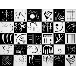 Cuadro abstracto en canvas. Wassily Kandinsky, Trente