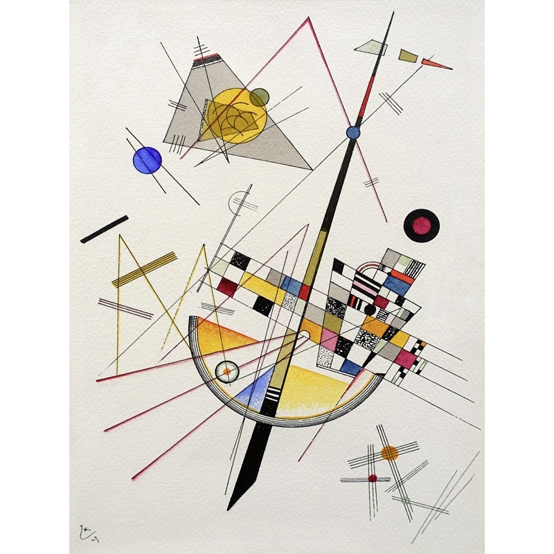 Cuadro abstracto en canvas. Wassily Kandinsky, Delicate Tension