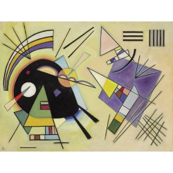 Cuadro abstracto en canvas. Wassily Kandinsky, Negro y violeta