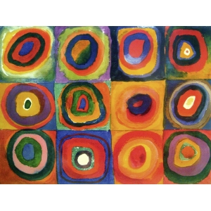 Wall art print and canvas. Wassily Kandinsky, Squares with Concentric Circles