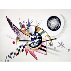 Leinwandbilder. Wassily Kandinsky, Watercolor Painting of Composition