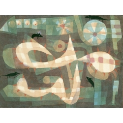 Cuadro abstracto en canvas. Paul Klee, The Barbed Noose with the Mice