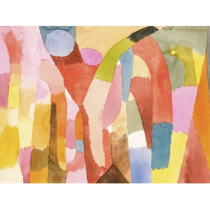 Tableau sur toile. Paul Klee, Movement of Vaulted Chambers