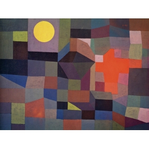 Wall art print and canvas. Paul Klee, Fire at Full Moon