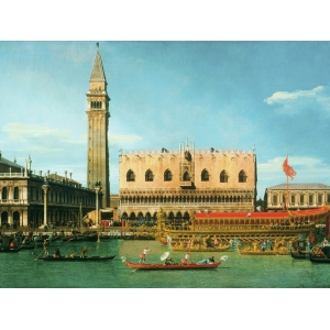 Wall art print and canvas. Canaletto, The Bucintoro at the Molo on Ascension Day