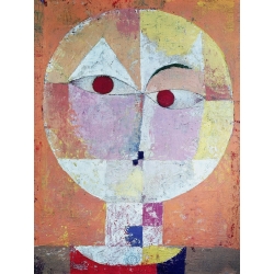 Cuadro abstracto en canvas. Paul Klee, Senecio (detalle)