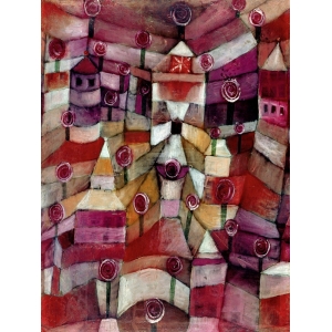 Wall art print and canvas. Paul Klee, Rose Garden