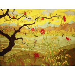 Wall art print and canvas. Paul Ranson, Apple tree with red fruit