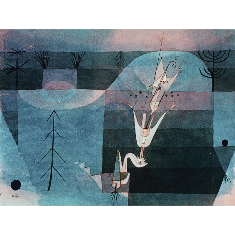 Cuadro abstracto en canvas. Paul Klee, Wallflower (detalle)