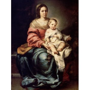 Wall art print and canvas. Bartolomé Esteban Murillo, Our Lady of the Rosary