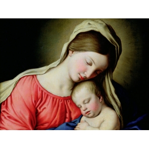 Quadro, stampa su tela. Sassoferrato, Beata Vergine con Bambino (dettaglio)