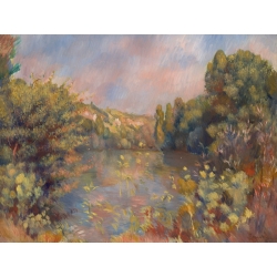 Wall art print and canvas. Renoir, Lakeside Landscape