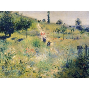 Tableau sur toile. Renoir, Chemin montant dans les hautes herbes