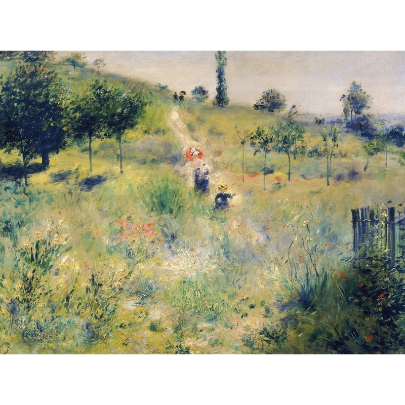 Cuadro en canvas. Pierre-Auguste Renoir, El camino en la hierba alta