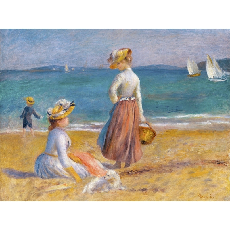 Wall art print and canvas. Renoir, Figures on the Beach