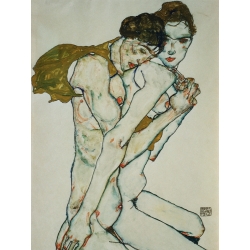 Wall art print and canvas. Egon Schiele, Friendship