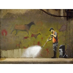 Quadro, stampa su tela. Anonimo (attribuito a Banksy), Leake Street, London (graffito)
