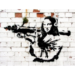 Quadro, stampa su tela. Anonimo (attribuito a Banksy), Noel Street, Soho, London (graffito)