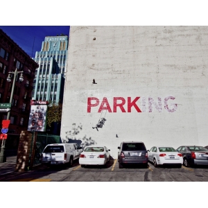 Leinwandbilder. Banksy Graffiti, Broadway, Los Angeles