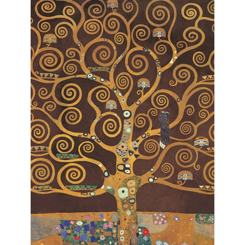 Tableau sur toile. Klimt, L'arbre de la vie (Brown Variation, détail)