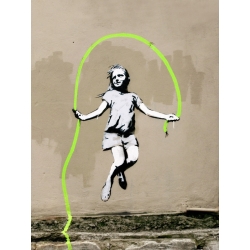 Quadro, stampa su tela. Anonimo (attribuito a Banksy), Girl – North 6th Avenue, NYC (graffito)