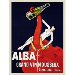 Quadro, stampa su tela. Andre, “Alba” Grand Vin Mousseux, ca. 1928