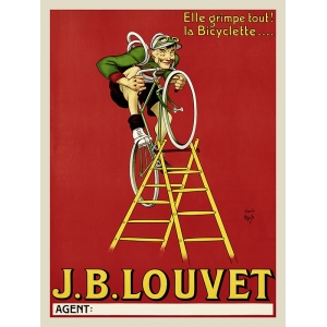 Wall art print and canvas. Louvet Bicycles