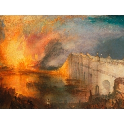 Wall art print and canvas. William Turner, The Burning of the Houses of Lords and Commons