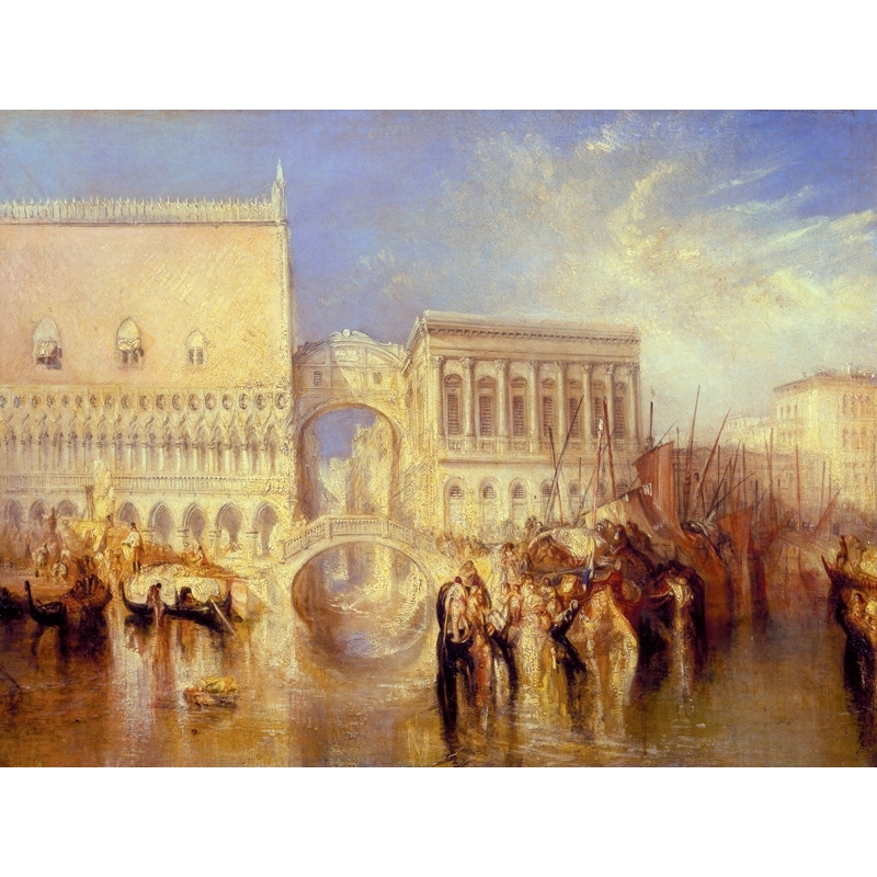 Leinwandbilder. Turner William, Venedig, die Brücke der Seufzer