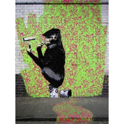 Wall art print and canvas. Anonymous (attributed to Banksy), Leake Street, London (graffiti)