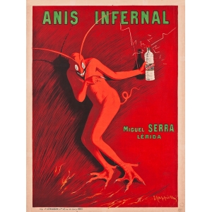 Wall art print and canvas. Leonetto Cappiello, Anis Infernal