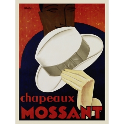 Cuadro vintage en canvas. Olsky, Chapeaux Mossant, 1928