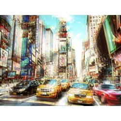 Wall art print and canvas. Peter Berry, Times Square Multiexposure I